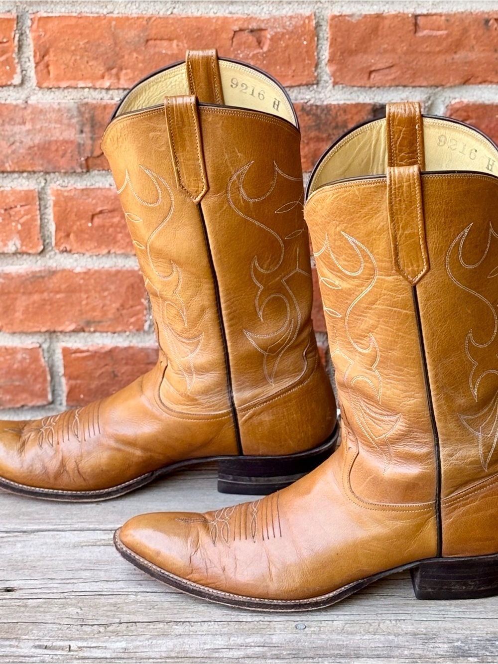 Rios of Mercedes 9216 Vintage Brown Western Cowboy Boots Sz 13AA Narrow